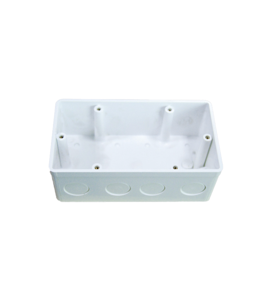 Hộp đế nhựa vuông đôi kiểu Anh KT135x75x50mm mã A157V2 A157V2 MPE