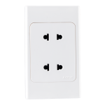 Ổ cắm đôi 2 chấu đế liền 16A KT120x70mm mã A20US2N A20US2N MPE