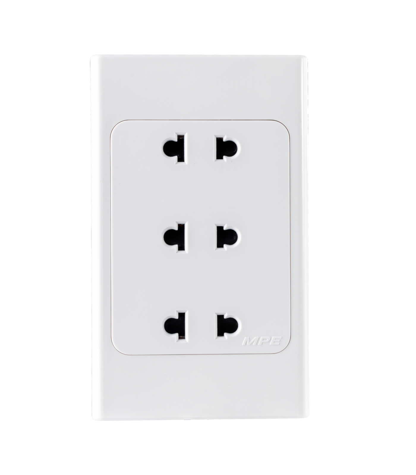 A20US3N-0-78 Ổ cắm ba 2 chấu đế liền 16A KT120x70mm mã A20US3N A20US3N MPE