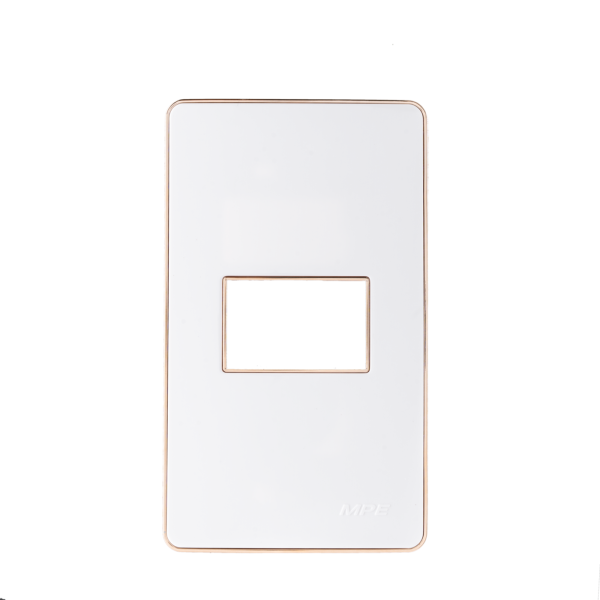 Mặt A60 dùng cho 1 thiết bị viền vàng KT120x70mm mã A601G A601G MPE