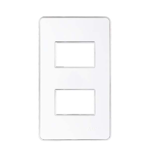 Mặt A60 dùng cho 2 thiết bị viền bạc KT120x70mm mã A602S A602S MPE