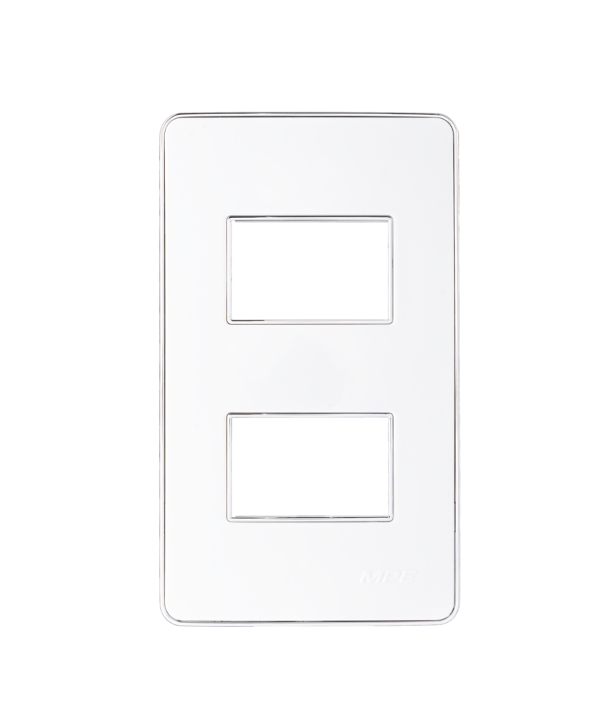 Mặt A60 dùng cho 2 thiết bị viền bạc KT120x70mm mã A602S A602S MPE