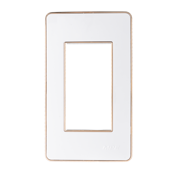 Mặt A60 dùng cho 3 thiết bị viền vàng KT120x70mm mã A603G A603G MPE