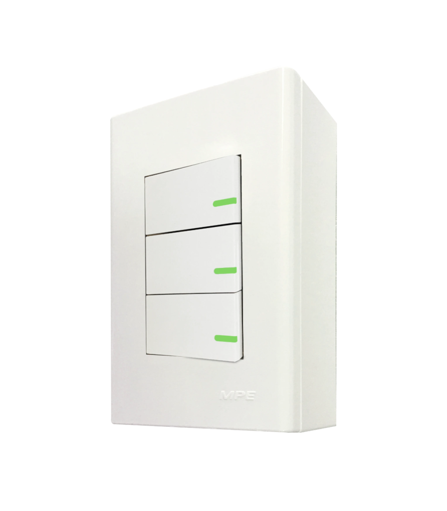 Bộ công tắc đơn 3 công tắc và đế nổi đơn mã A60B13V (Vặn vít A60B13V MPE