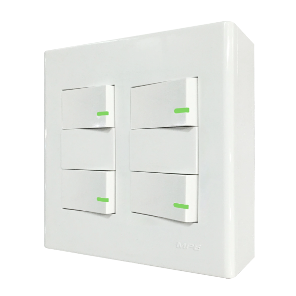 Bộ công tắc đôi 4 công tắc và đế nổi đôi mã A60B24N A60B24N MPE