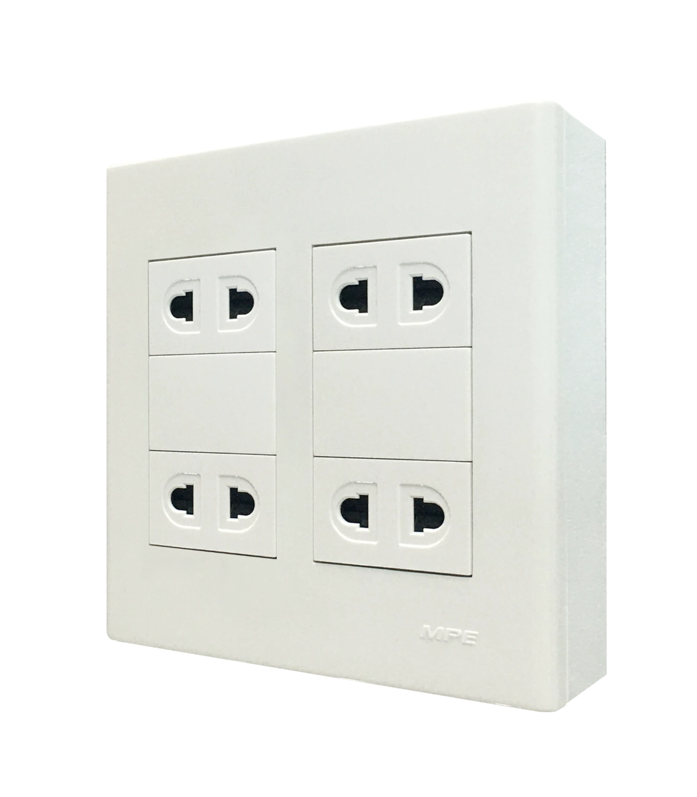 A60B24U-0-78 Bộ ổ cắm đôi 4 ổ cắm 2 chấu và đế nổi đôi mã A60B24U A60B24U MPE