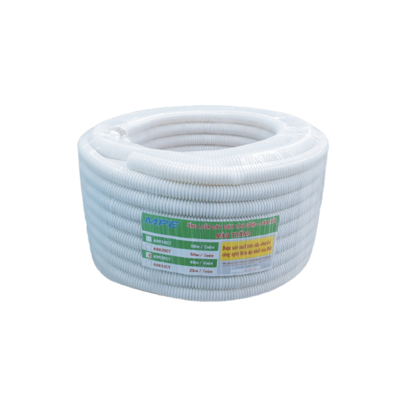 Ống luồn đàn hồi màu trắng phi 25mm cuộn 40m mã A9025 CT A9025 CT MPE
