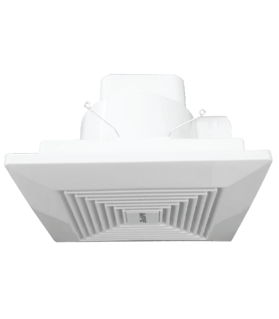 Quạt hút âm trần có mặt che bảo vệ, mặt vuông, đục lỗ trần 292mm mã AFC-300 AFC-300 MPE