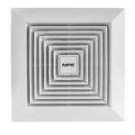 Quạt hút âm trần mô tơ bạc đạn, mặt vuông, đục lỗ trần 198mm mã AFC2-130 AFC2-130 MPE