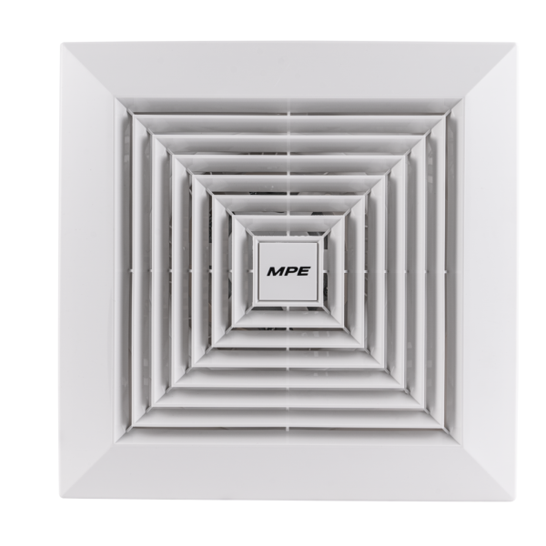 Quạt hút âm trần mô tơ bạc đạn, mặt vuông, đục lỗ trần 230mm mã AFC2-250 AFC2-250 MPE