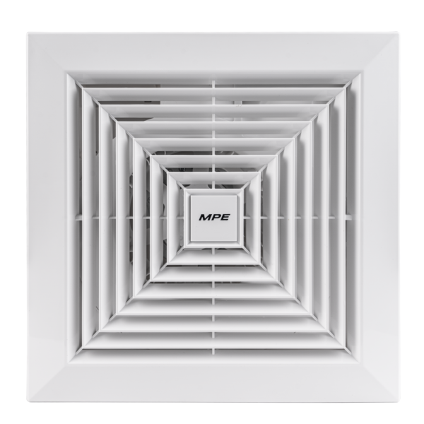 Quạt hút âm trần mô tơ bạc đạn, mặt vuông, đục lỗ trần 258mm mã AFC2-300 AFC2-300 MPE