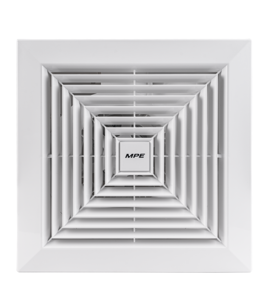 Quạt hút âm trần mô tơ bạc đạn, mặt vuông, đục lỗ trần 258mm mã AFC2-300 AFC2-300 MPE