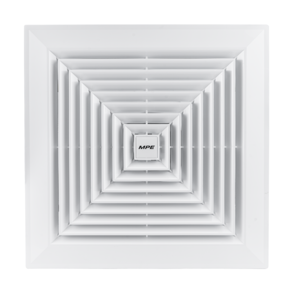 Quạt hút âm trần mô tơ bạc đạn, mặt vuông, đục lỗ trần 480mm mã AFC2-600 AFC2-600 MPE