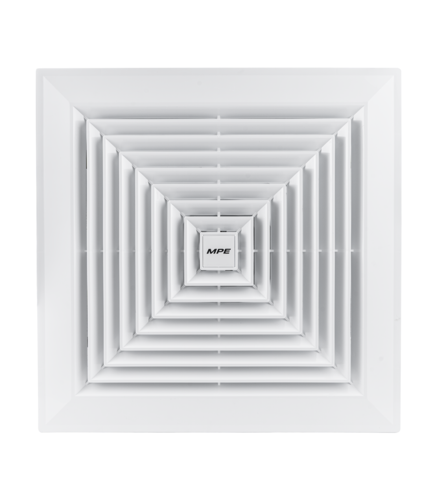 Quạt hút âm trần mô tơ bạc đạn, mặt vuông, đục lỗ trần 480mm mã AFC2-600 AFC2-600 MPE