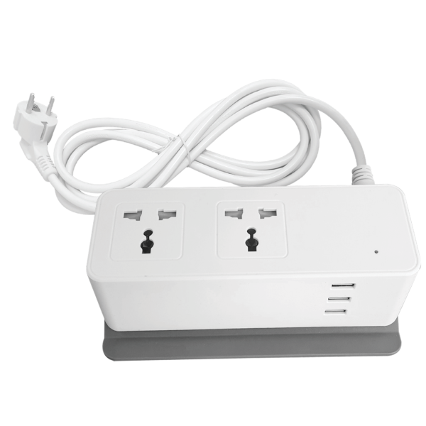 Ổ cắm di động 2 ổ cắm đơn đa năng, Tích hợp 3 cổng sạc USB mã AM2S-3USB AM2S-3USB MPE
