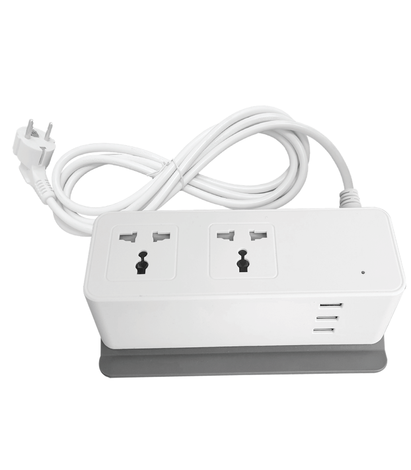 AM2S-3USB-0-78 Ổ cắm di động 2 ổ cắm đơn đa năng, Tích hợp 3 cổng sạc USB mã AM2S-3USB AM2S-3USB MPE