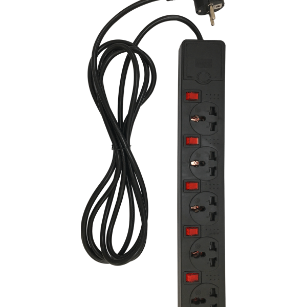 Ổ cắm di động 5 ổ cắm đơn đa năng AM5SB màu đen AM5SB MPE