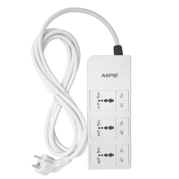 Ổ cắm di động 6 ổ cắm (đơn 2 chấu & đơn đa năng AM6S2 MPE