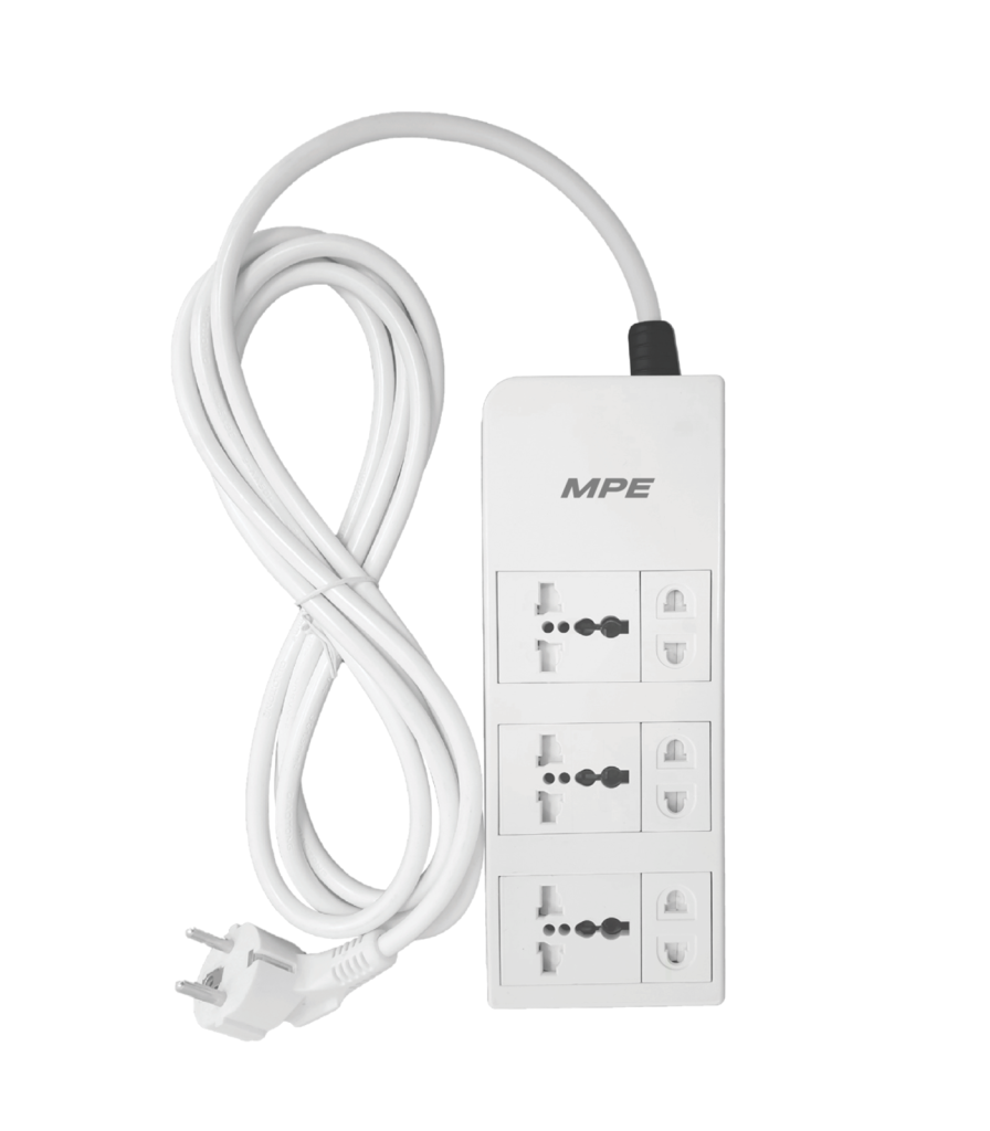 Ổ cắm di động 6 ổ cắm (đơn 2 chấu & đơn đa năng AM6S2 MPE