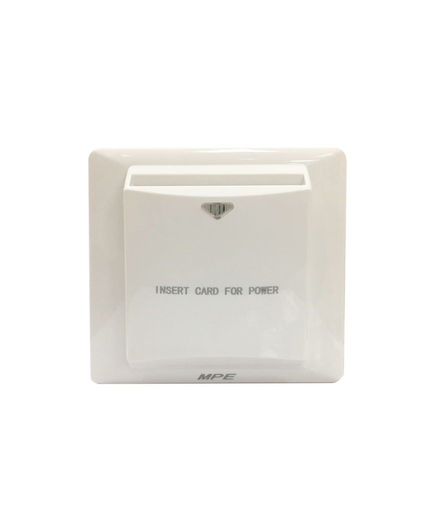 Bộ công tắc dùng thẻ 25A có thời gian chậm KT86x86mm mã BKT BKT MPE