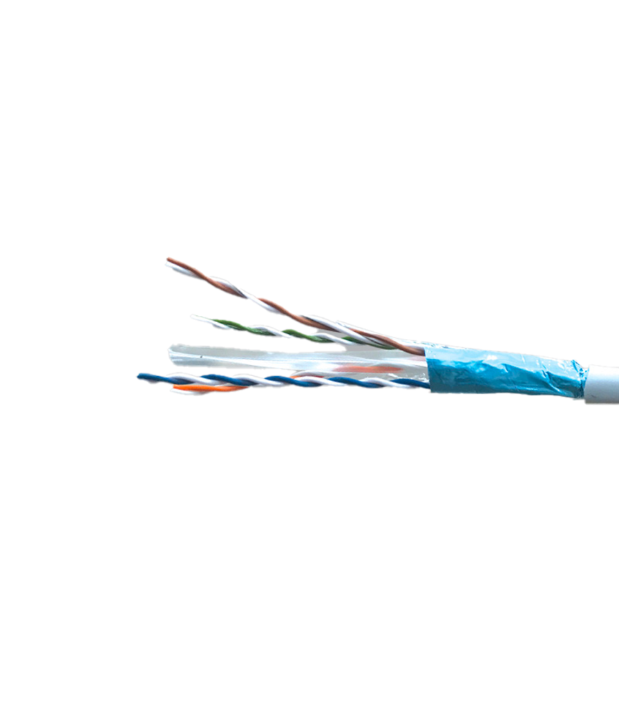 Cáp mạng FPT 4 đôi có giáp bạc và lõi nhựa chữ thập chống nhiễu mã CAT6E-4P CAT6E-4P MPE