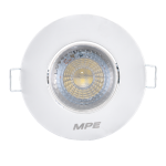 LED Downlight âm trần Chiếu điểm, Điều chỉnh hướng sáng, mặt tròn 3W ánh sáng vàng DLA2R-3V DLA2R-3V MPE