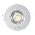 LED Downlight âm trần Chiếu điểm, Điều chỉnh hướng sáng, mặt tròn 5W ánh sáng vàng DLA2R-5V DLA2R-5V MPE