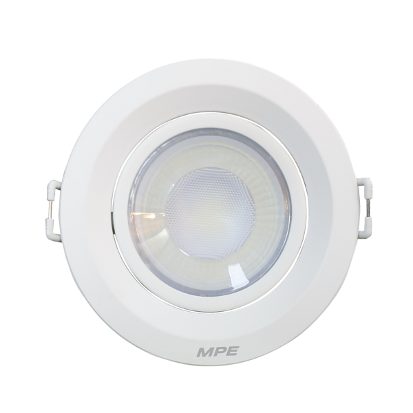 LED Downlight âm trần Chiếu điểm, Điều chỉnh hướng sáng, mặt tròn 9W ánh sáng trắng DLA2R-9T DLA2R-9T MPE