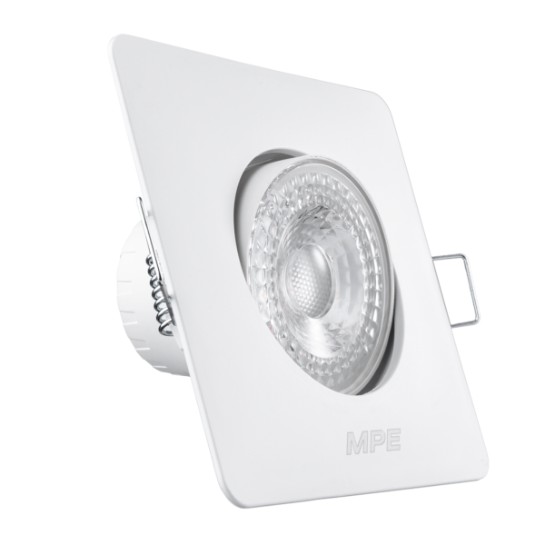Downlight âm trần Chiếu điểm, Điều chỉnh hướng sáng, mặt vuông 3W ánh sáng vàng DLA2S-3V DLA2S-3V MPE