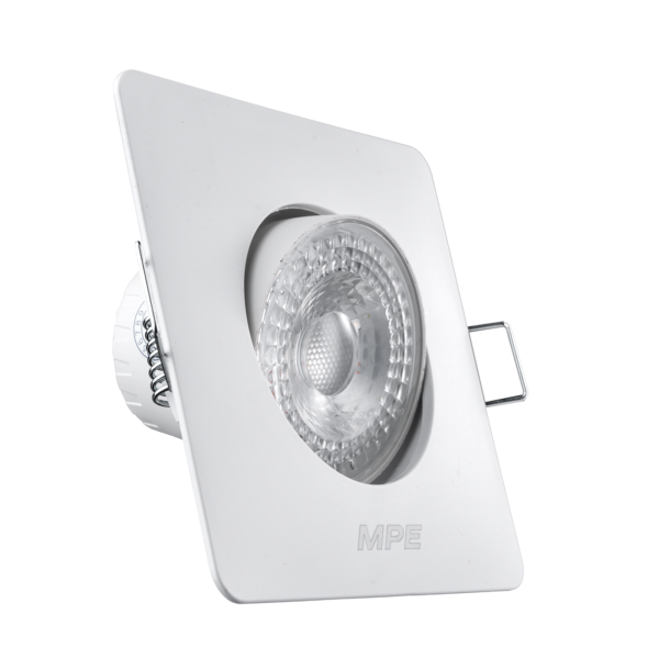 LED Downlight âm trần Chiếu điểm, Điều chỉnh hướng sáng, mặt vuông 5W ánh sáng vàng DLA2S-5V DLA2S-5V MPE