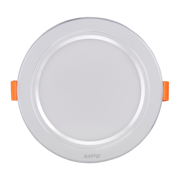 LED Downlight âm trần nhôm, viền bạc 12W ánh sáng trắng DLB-12T DLB-12T MPE
