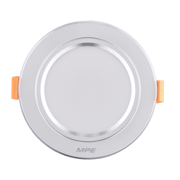 LED Downlight âm trần nhôm, viền bạc 5W ánh sáng trắng DLB-5T DLB-5T MPE