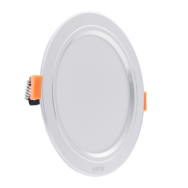 LED Downlight âm trần nhôm, viền bạc 12W ánh sáng trung tính DLB2-12N DLB2-12N MPE