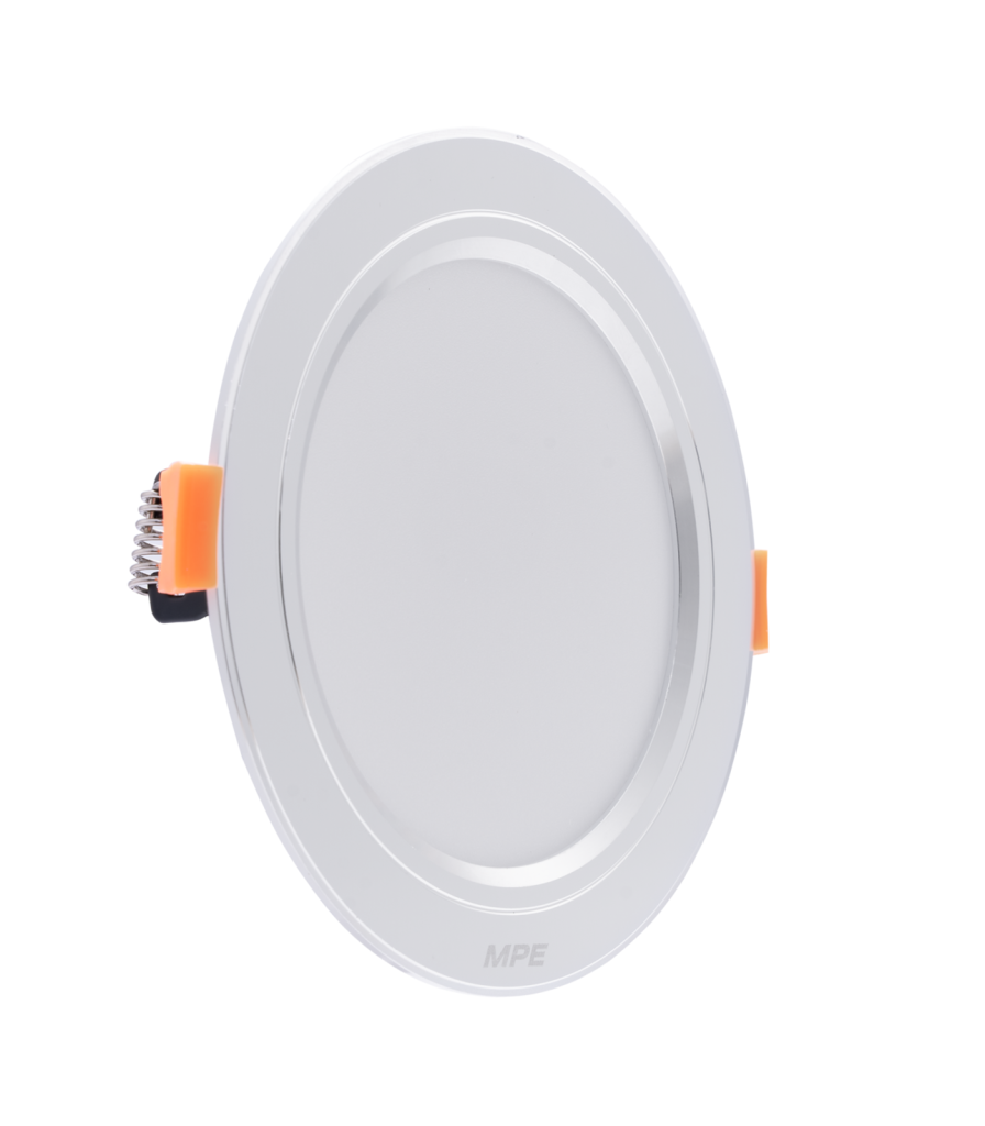 LED Downlight âm trần nhôm, viền bạc 9W, phi lớn, ánh sáng trắng DLBL2-9T DLBL2-9T MPE