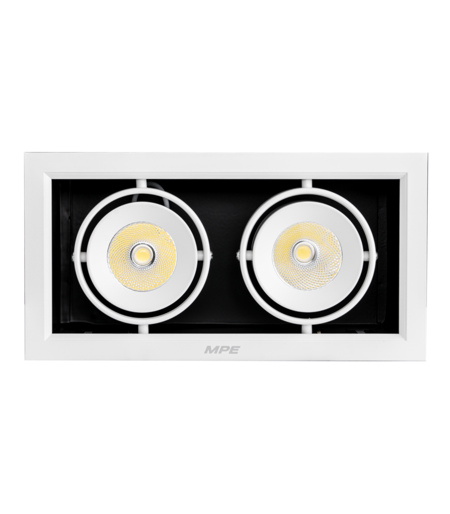 LED Downlight âm trần Chiếu điểm 2 đèn 12W ánh sáng trắng DLS-212T DLS-212T MPE