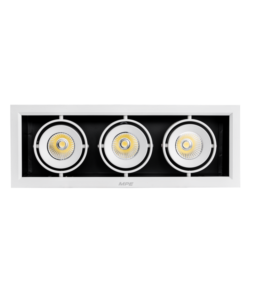 LED Downlight âm trần Chiếu điểm 3 đèn 12W ánh sáng trung tính DLS-312N DLS-312N MPE