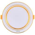 LED Downlight âm trần nhôm, viền vàng 12W ánh sáng trung tính DLV-12N DLV-12N MPE