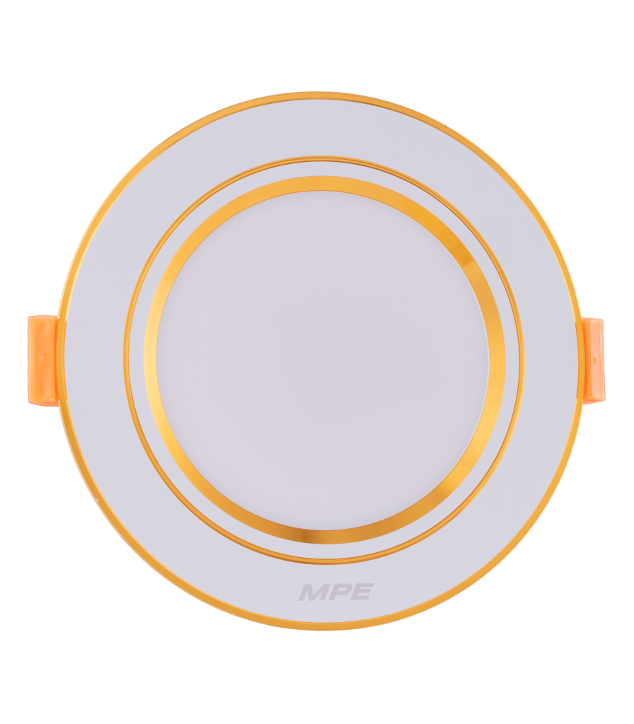 LED Downlight âm trần nhôm, viền vàng 5W ánh sáng trung tính DLV-5N DLV-5N MPE