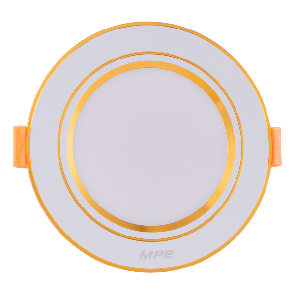 LED Downlight âm trần nhôm, viền vàng 5W ánh sáng vàng DLV-5V DLV-5V MPE