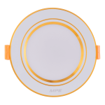 LED Downlight âm trần nhôm, viền vàng 7W ánh sáng trắng DLV-7T DLV-7T MPE
