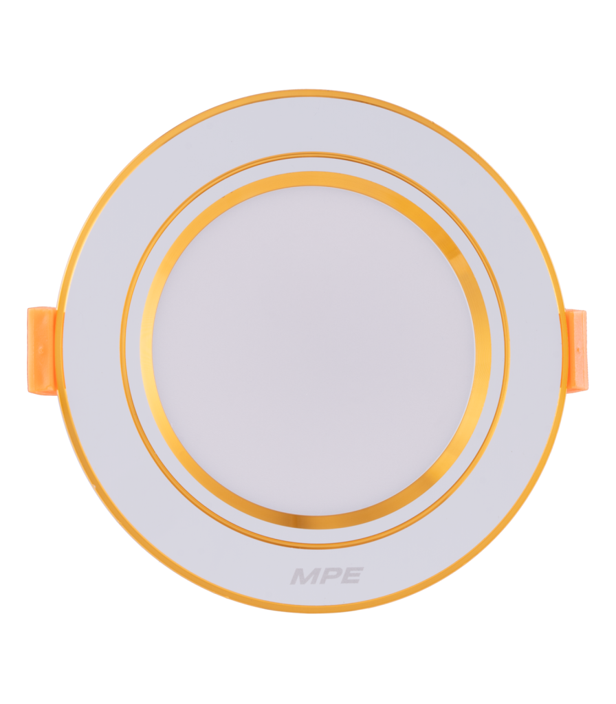 LED Downlight âm trần nhôm, viền vàng 9W ánh sáng trung tính DLV-9N DLV-9N MPE