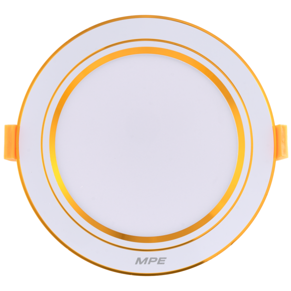 LED Downlight âm trần nhôm, viền vàng 12W - 3 chế độ màu DLV2-12/3C DLV2-12/3C MPE