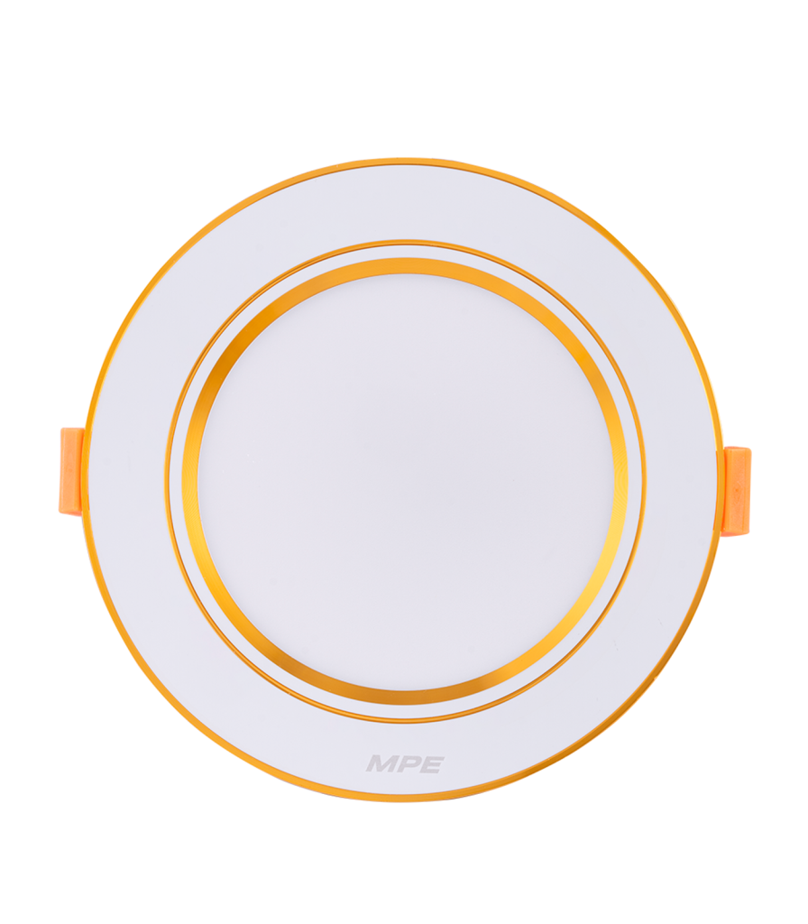 LED Downlight âm trần nhôm, viền vàng 5W ánh sáng trắng DLV2-5T DLV2-5T MPE