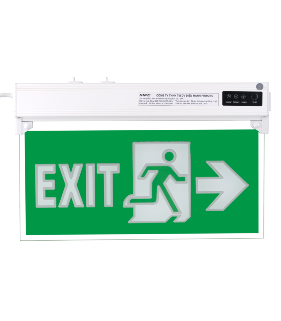 LED Exit đèn báo 1 mặt phải 3W - EXR EXR MPE