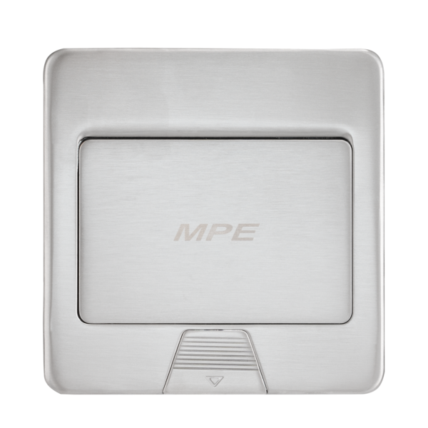 Ổ cắm âm sàn kiểu vuông, màu bạc, mặt phẳng (không bao gồm đế F2A-60 MPE