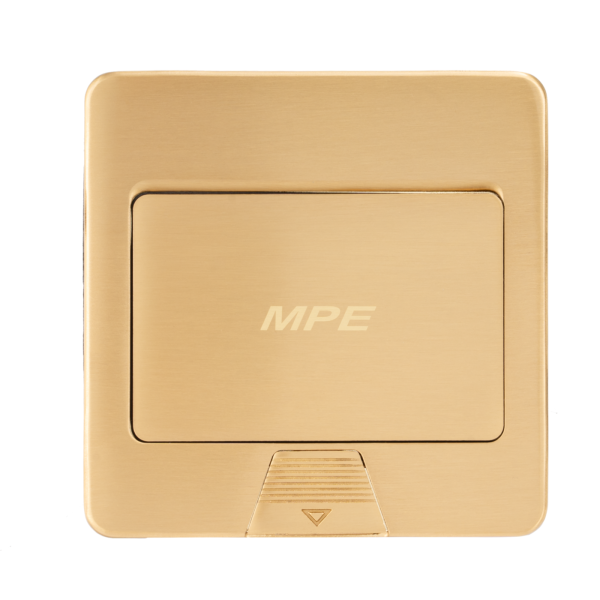 Ổ cắm âm sàn kiểu vuông, màu vàng, mặt phẳng (không bao gồm đế F2Y-60 MPE