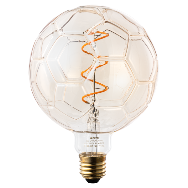 LED Bulb Filament hình trái banh thân đèn màu Amber 4W ánh sáng vàng FLM-5/FB FLM-5/FB MPE