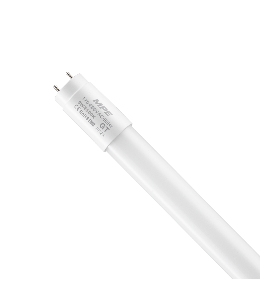 LED tube thuỷ tinh 0.6m 9W ánh sáng trắng GT-60T GT-60T MPE