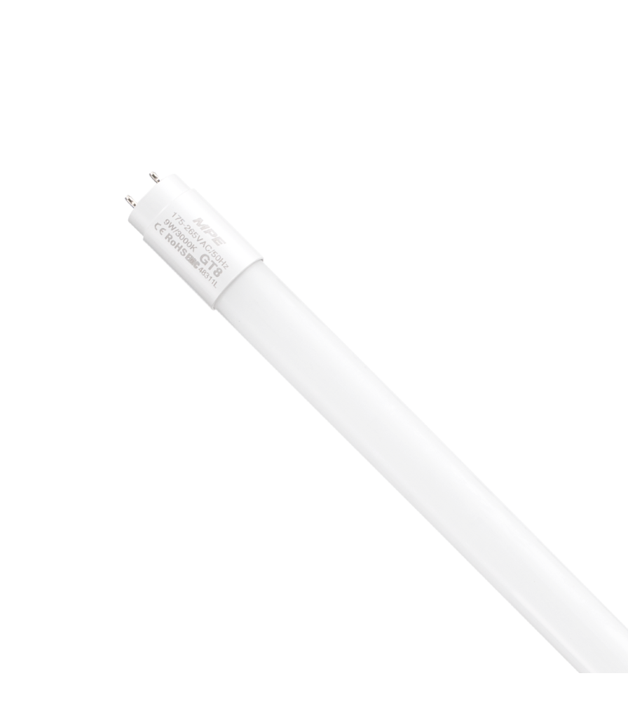 LED tube thuỷ tinh 0.6m 9W ánh sáng vàng GT8-60V GT8-60V MPE