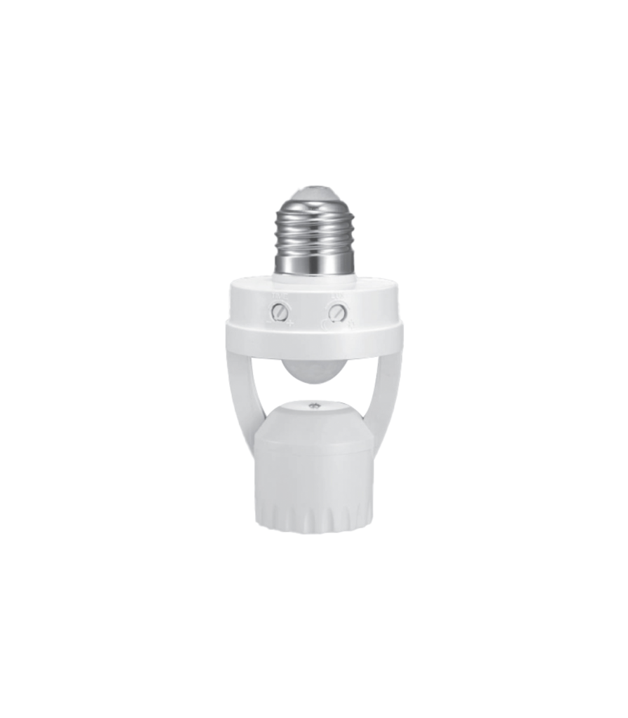 Đui đèn cảm biến chuyển động hồng ngoại E27 quét góc 120 độ IP20 mã IRHD1 IRHD1 MPE